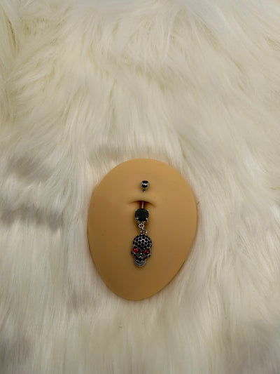 Rhinestone Head Belly Ring