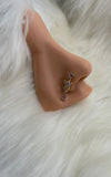 Rhinestone butterfly nose ring