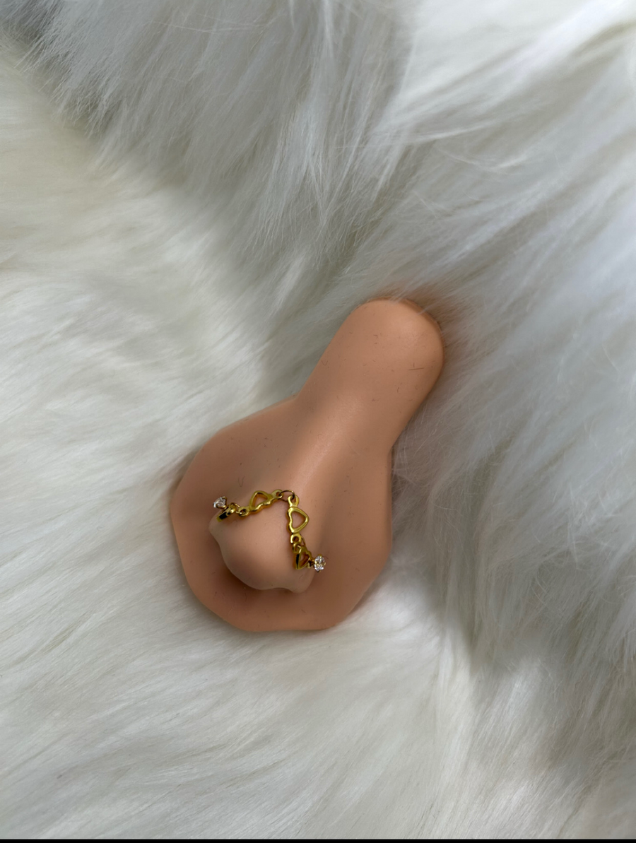 Hearts Nose Chain