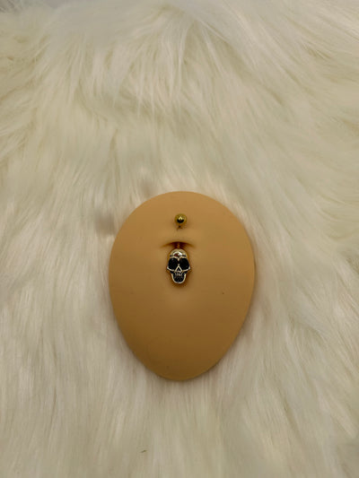 Skeleton Head Belly Ring