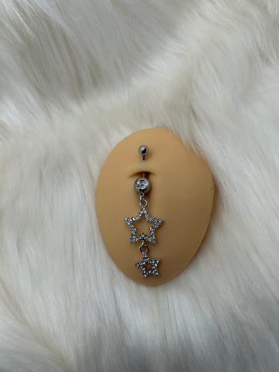 Double da star belly ring