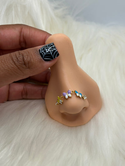 Butterfly Chain Nose Ring