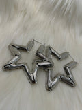 Silver 5star bamboo earrings