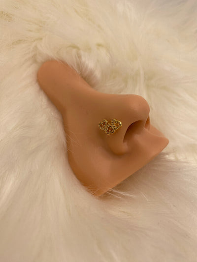 3 lil hearts Nose Ring