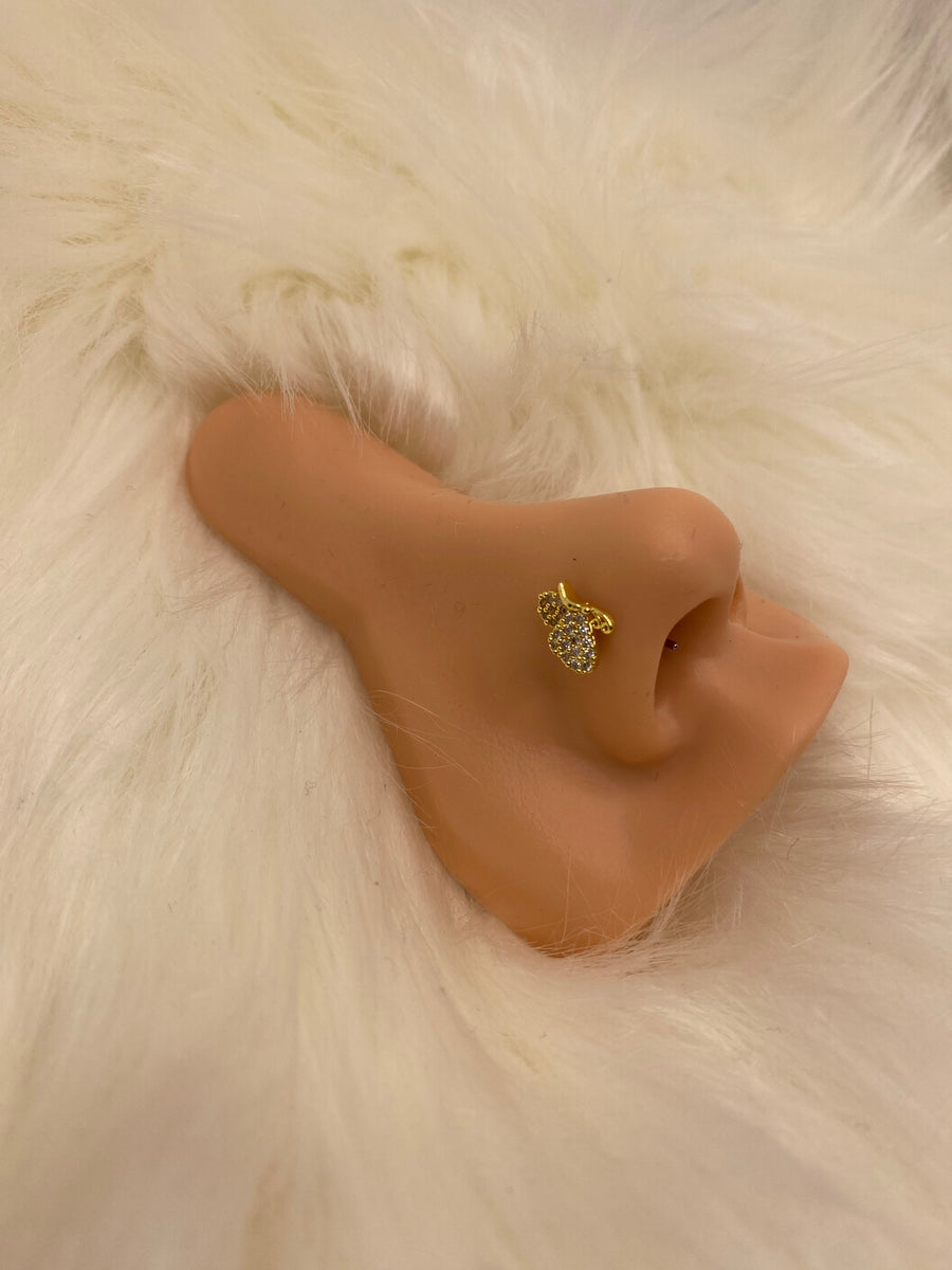 Golden butterfly Nose Ring